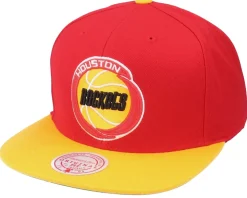 Houston Rockets Wool 2 Tone Hwc Red/Gold Snapback - Mitchell & Ness