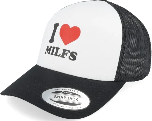 I Love Milfs Logo Black/White Trucker - Iconic