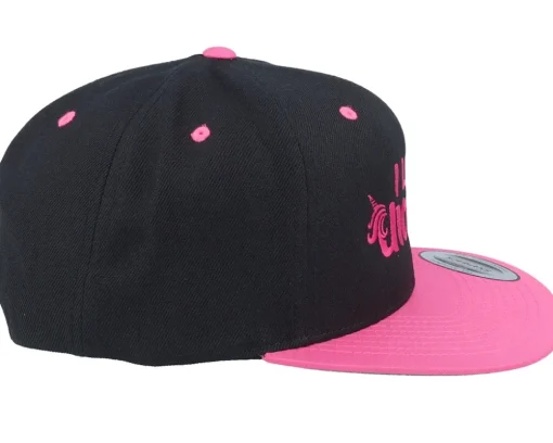 I Love Unicorns Black/Neon Pink Snapback - Unicorns