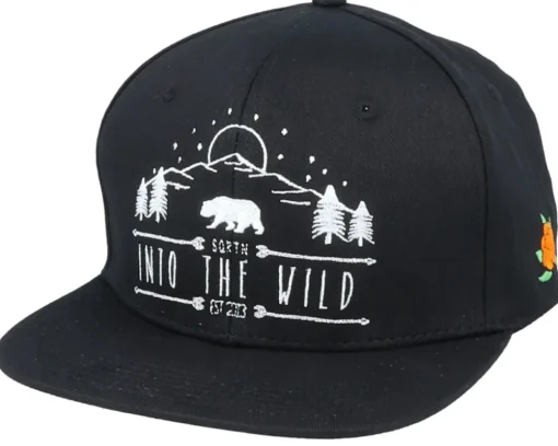 Into The Wild Black Snapback - Sqrtn