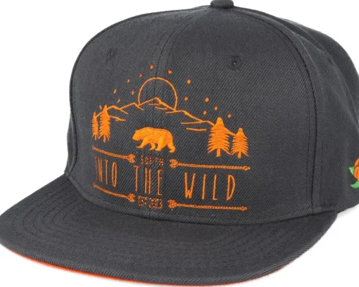 Into The Wild Charcoal Snapback - Sqrtn