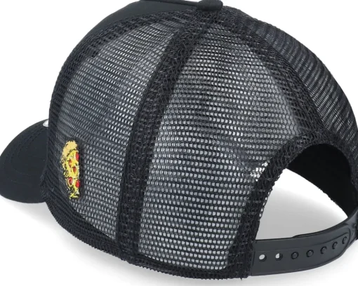 Italy Ripped Flag Patch Pizza Black Trucker - Iconic