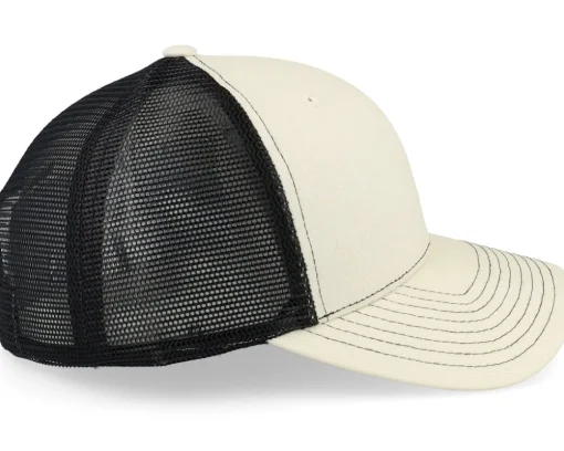 Ivory/Black/Black Contrast Stitch Trucker - Equip