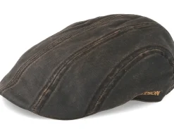 Ivy Cap Co/Pe Dark Brown Flat Cap - Stetson