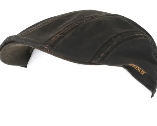 Ivy Cap Co/Pe Dark Brown Flat Cap - Stetson
