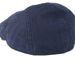 Ivy Cap Cotton Navy Flatcap - Stetson