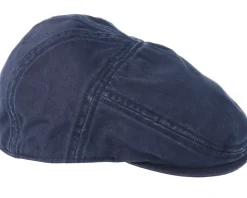 Ivy Cap Cotton Navy Flatcap - Stetson