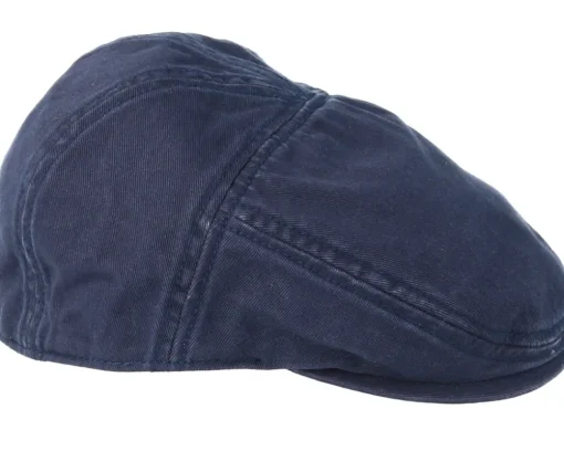 Ivy Cap Cotton Navy Flatcap - Stetson