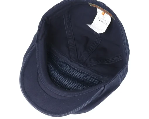 Ivy Cap Cotton Navy Flatcap - Stetson