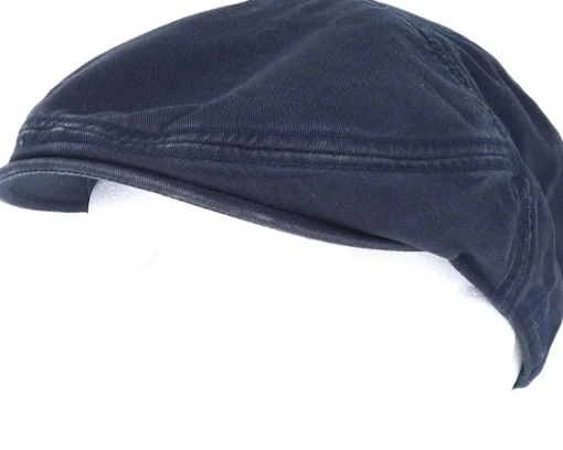 Ivy Cap Cotton Navy Flatcap - Stetson