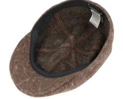 Ivy Cap In Wool-mix Fabric Nutria Flat Cap - Seeberger