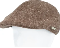Ivy Cap In Wool-mix Fabric Nutria Flat Cap - Seeberger
