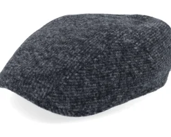 Ivy Cap Jersey Black/Charcoal Flat Cap - Stetson