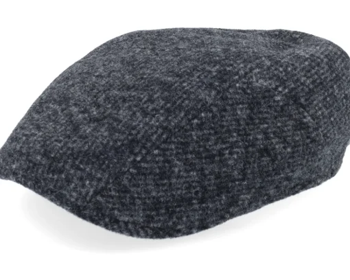 Ivy Cap Jersey Black/Charcoal Flat Cap - Stetson