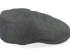 Ivy Cap Linen Olive Herringbone Flat Cap - Stetson