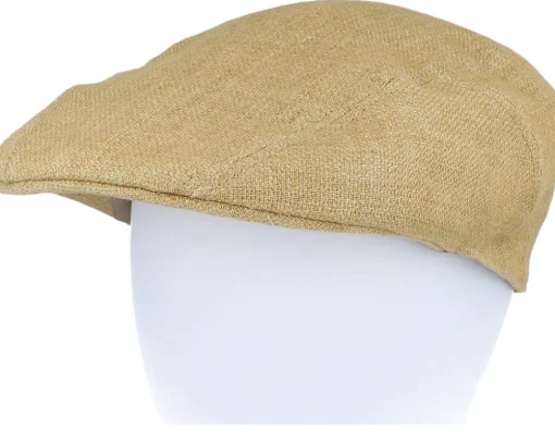 Ivy Cap Linen Sustainable Beige Flat Cap - Stetson