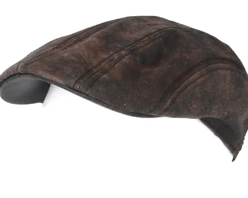 Ivy Cap Pigskin Dark Brown Flat Cap - Stetson