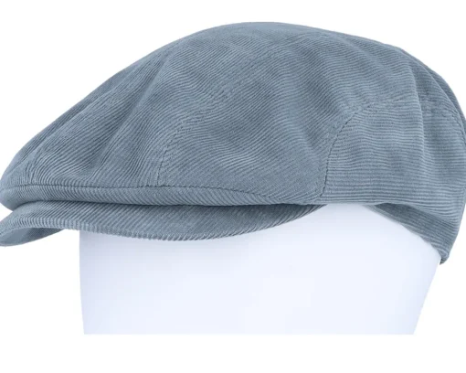 Ivy Cap Sustainable Corduroy Blue Flat Cap - Stetson