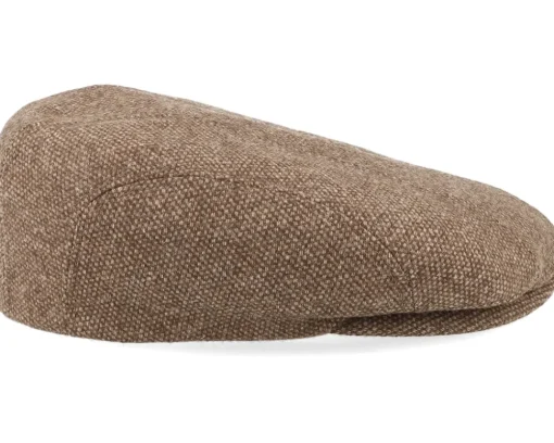Ivy Cap Undyed Wool Sustainable Beige Flat Cap - Stetson