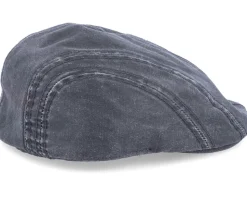 Ivy CO/PE Ear Flap Black Flat Cap - Stetson