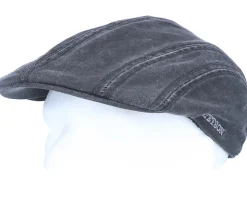 Ivy CO/PE Ear Flap Black Flat Cap - Stetson