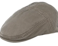 Ivy Cotton Dark Beige Flat Cap - Stetson