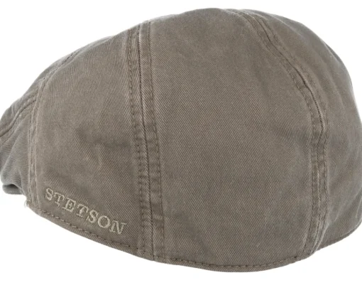 Ivy Cotton Dark Beige Flat Cap - Stetson