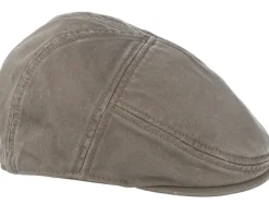 Ivy Cotton Dark Beige Flat Cap - Stetson