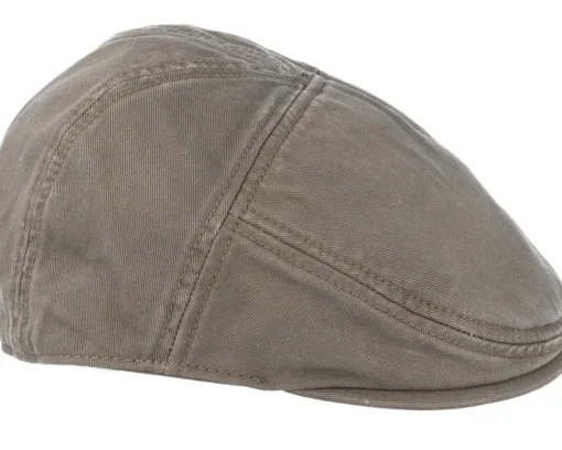Ivy Cotton Dark Beige Flat Cap - Stetson