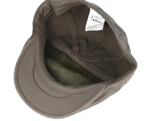 Ivy Cotton Dark Beige Flat Cap - Stetson
