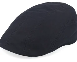 Ivy Cotton Twill Black Flat Cap - Stetson