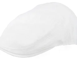 Ivy Cotton White Flat Cap - Stetson