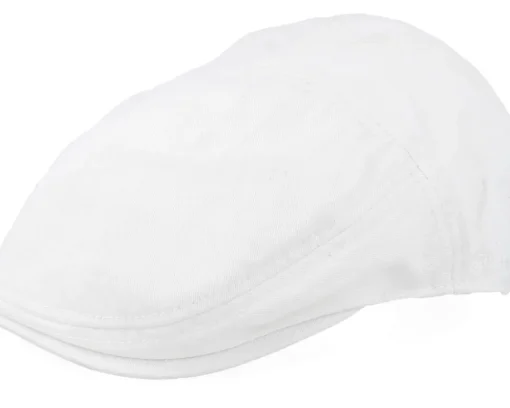Ivy Cotton White Flat Cap - Stetson