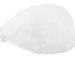 Ivy Cotton White Flat Cap - Stetson