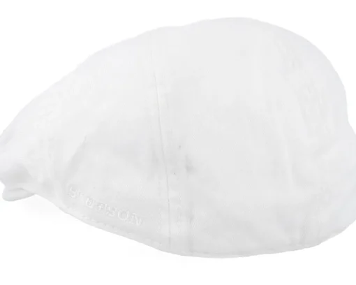 Ivy Cotton White Flat Cap - Stetson