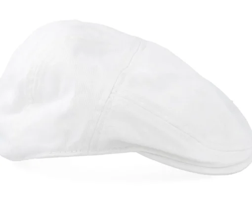 Ivy Cotton White Flat Cap - Stetson