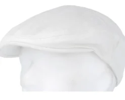 Ivy Cotton White Flat Cap - Stetson