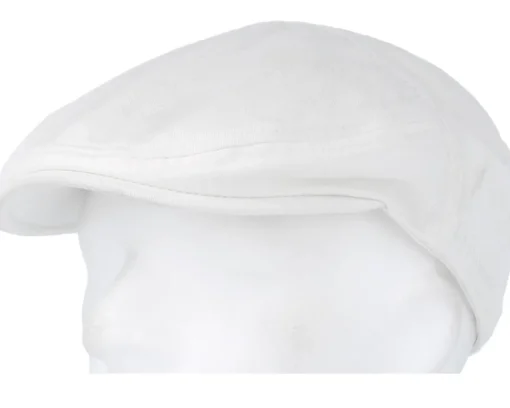 Ivy Cotton White Flat Cap - Stetson