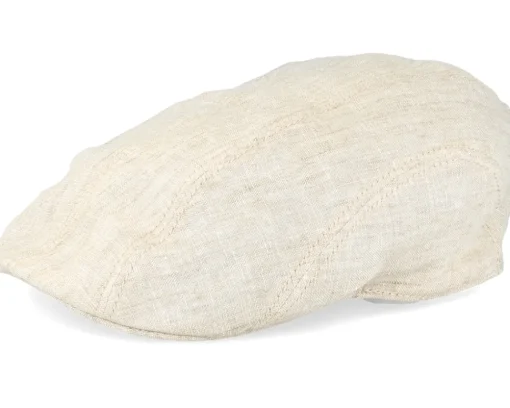 Ivy Linen Beige Flat Cap - Stetson