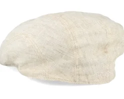 Ivy Linen Beige Flat Cap - Stetson