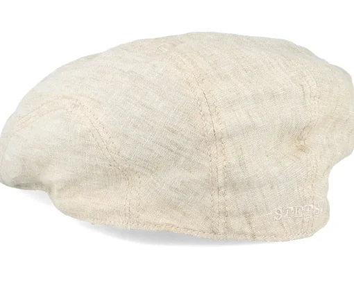 Ivy Linen Beige Flat Cap - Stetson