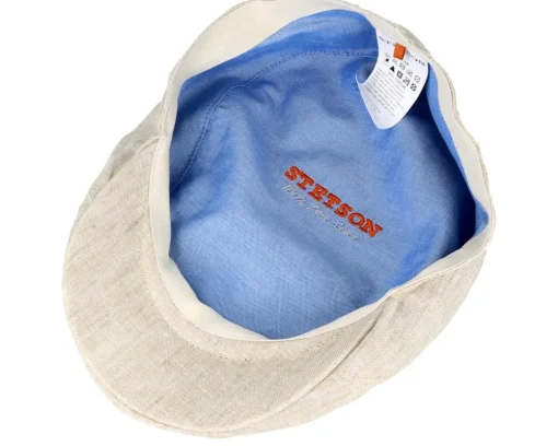 Ivy Linen Beige Flat Cap - Stetson