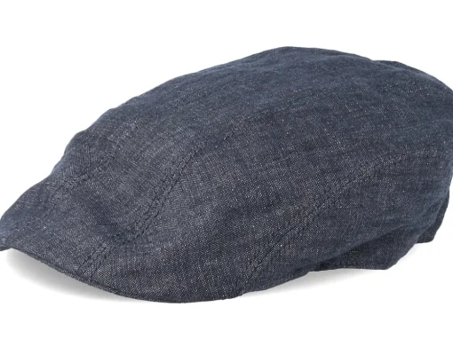 Ivy Linen Dark Grey Flat Cap - Stetson