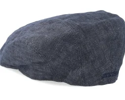 Ivy Linen Dark Grey Flat Cap - Stetson