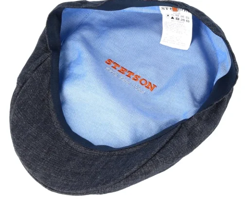 Ivy Linen Dark Grey Flat Cap - Stetson