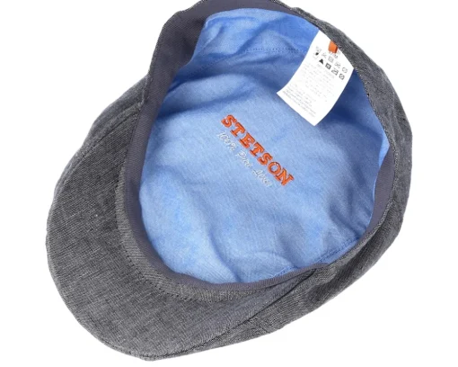 Ivy Linen Grey Flat Cap - Stetson