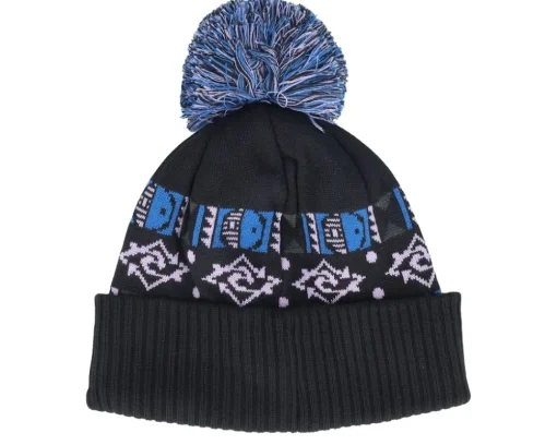 Jacquard Tall Beanie Black Pom - Rip Curl