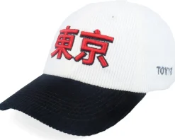 Japanese Symbol Tokyo 3d Corduroy White/Black Dad Cap - Iconic