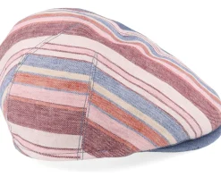 Jasper Linen Stripes Denim Flat Cap - Mayser