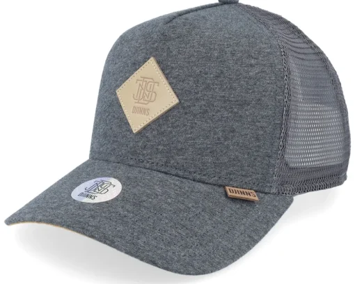 Jersey Patch Heather Charcoal Trucker - Djinns
